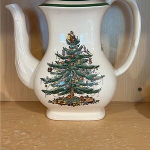 Festive Holiday Tree Ceramic Teapot